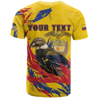 Personalized Colombia T Shirt Colombian Andean Condor With Coat Of Arms - Wonder Print Shop