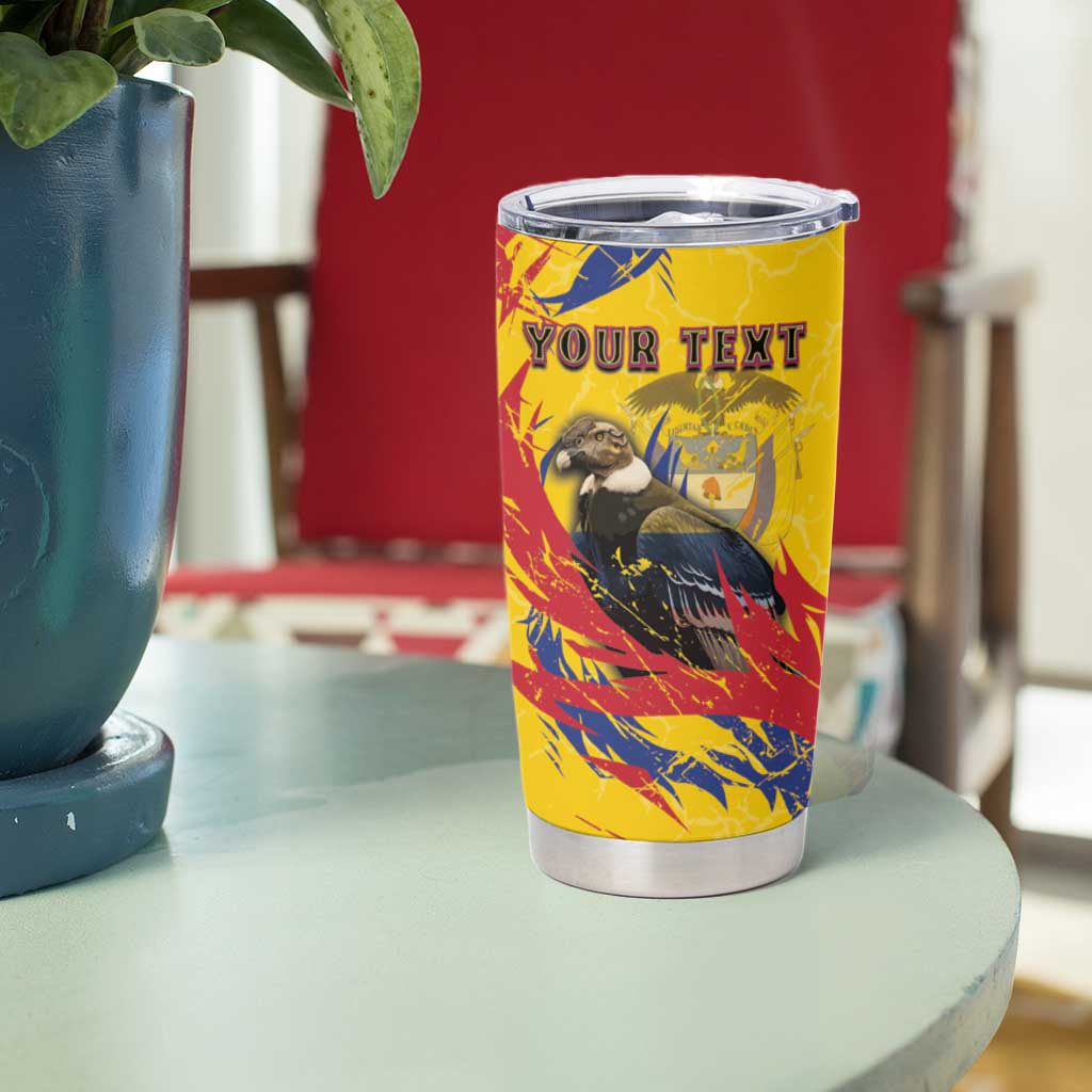 Personalized Colombia Tumbler Cup Colombian Andean Condor With Coat Of Arms - Wonder Print Shop