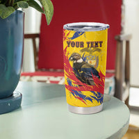 Personalized Colombia Tumbler Cup Colombian Andean Condor With Coat Of Arms - Wonder Print Shop