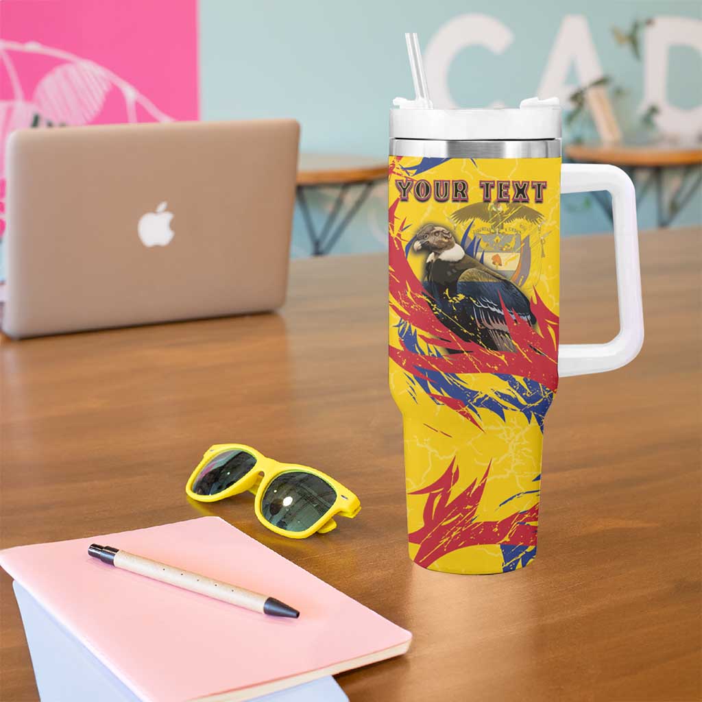 Personalized Colombia Tumbler With Handle Colombian Andean Condor With Coat Of Arms - Wonder Print Shop