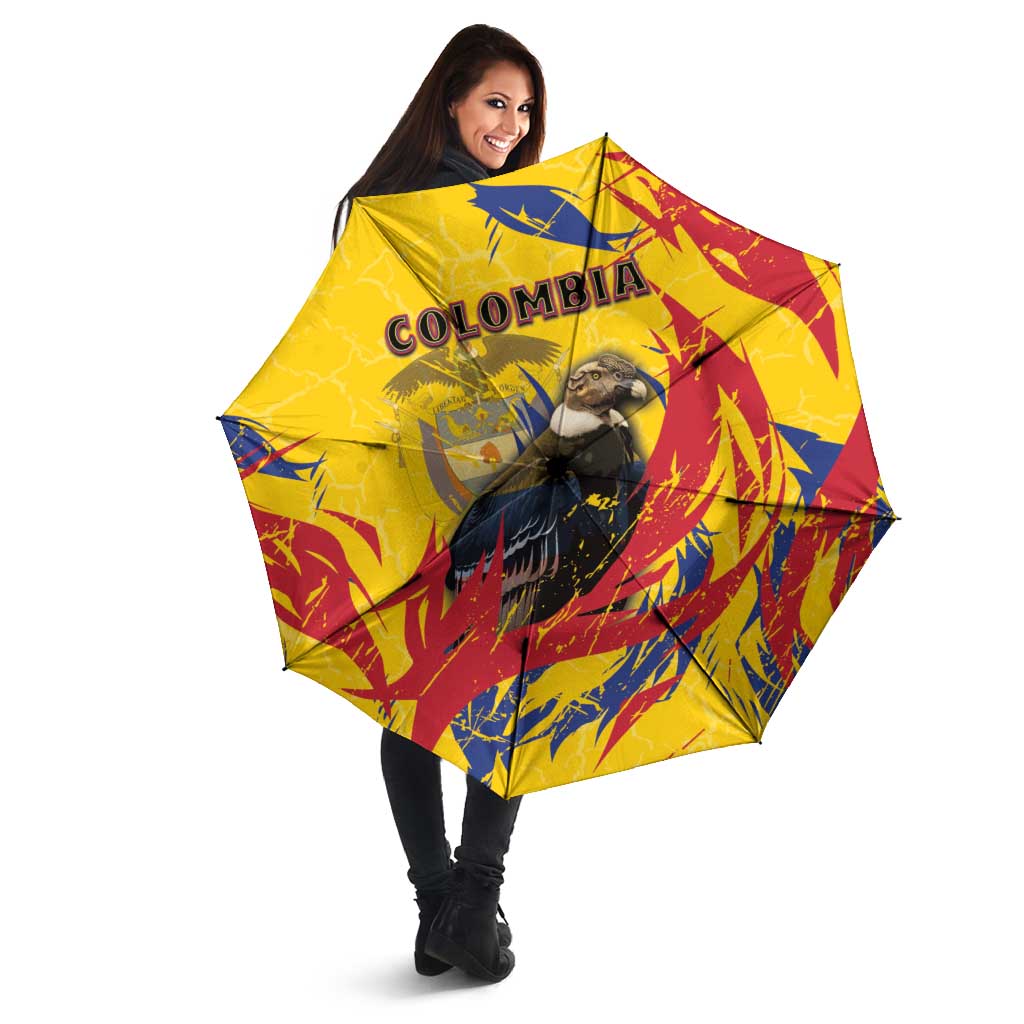 Colombia Umbrella Colombian Andean Condor With Coat Of Arms - Wonder Print Shop
