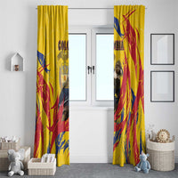 Colombia Window Curtain Colombian Andean Condor With Coat Of Arms - Wonder Print Shop