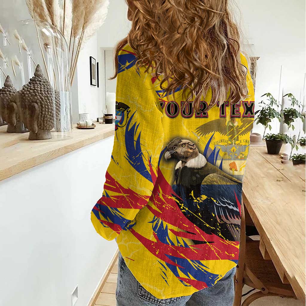 Personalized Colombia Women Casual Shirt Colombian Andean Condor With Coat Of Arms - Wonder Print Shop