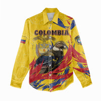 Personalized Colombia Women Casual Shirt Colombian Andean Condor With Coat Of Arms - Wonder Print Shop