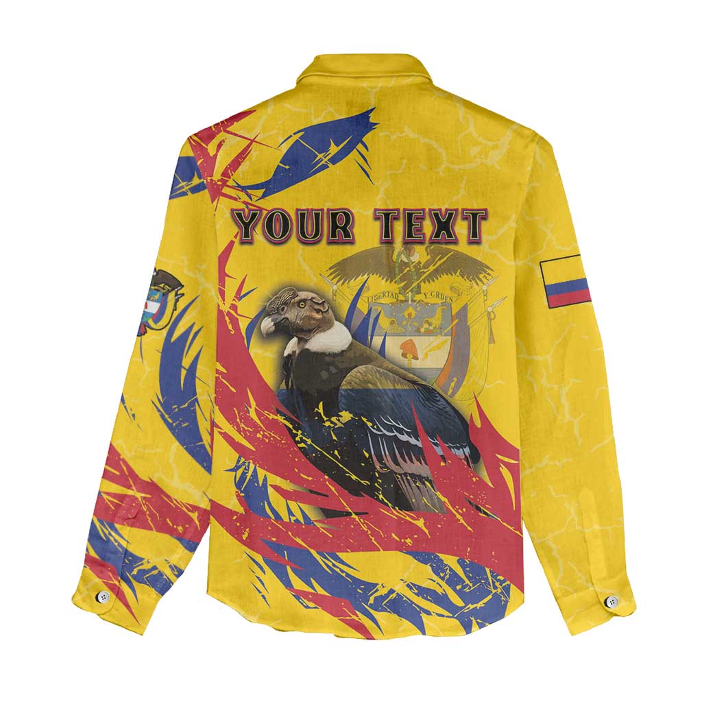 Personalized Colombia Women Casual Shirt Colombian Andean Condor With Coat Of Arms - Wonder Print Shop