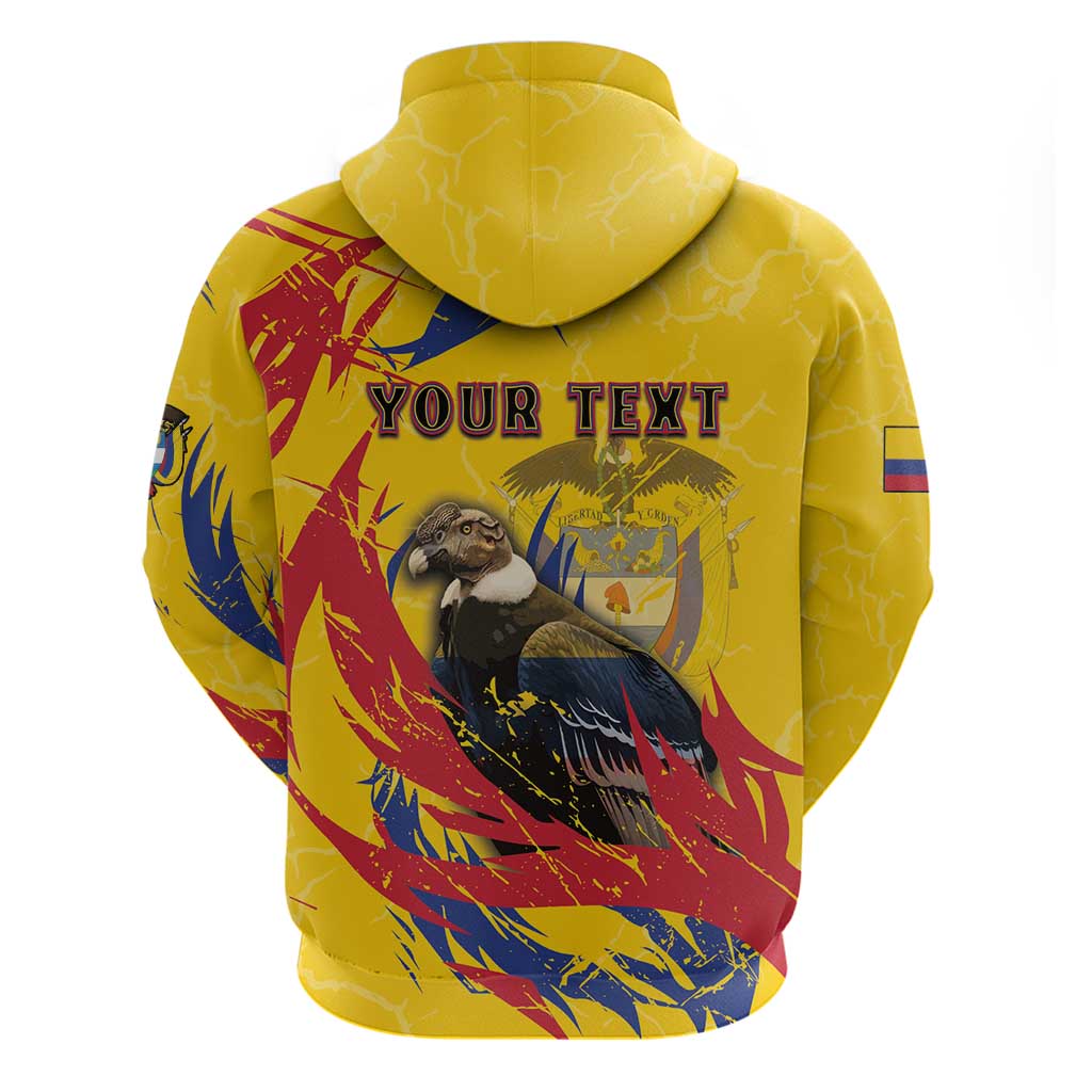 Personalized Colombia Zip Hoodie Colombian Andean Condor With Coat Of Arms - Wonder Print Shop