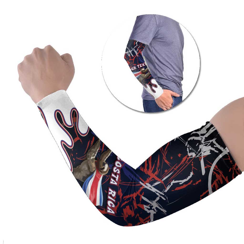 Personalized Costa Rica Arm Sleeves Flying Sloth - Wonder Print Shop
