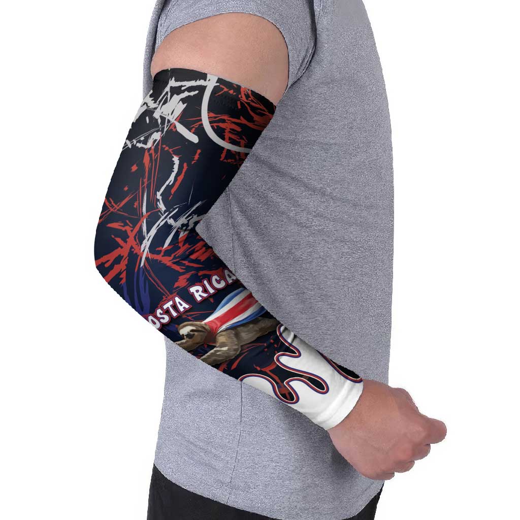 Personalized Costa Rica Arm Sleeves Flying Sloth - Wonder Print Shop