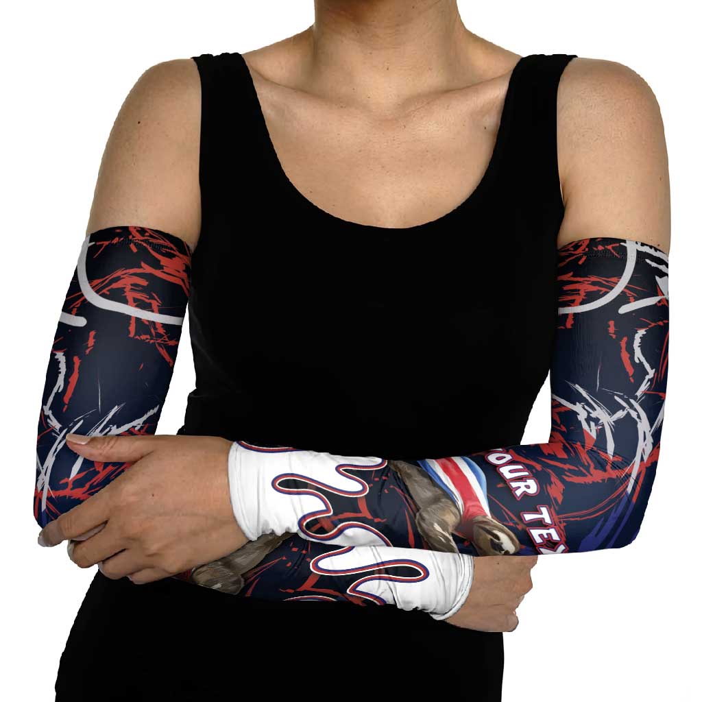 Personalized Costa Rica Arm Sleeves Flying Sloth - Wonder Print Shop