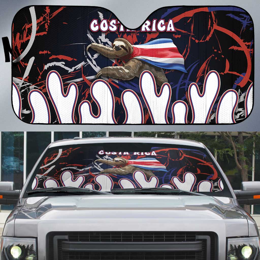 Costa Rica Auto Sun Shade Flying Sloth - Wonder Print Shop