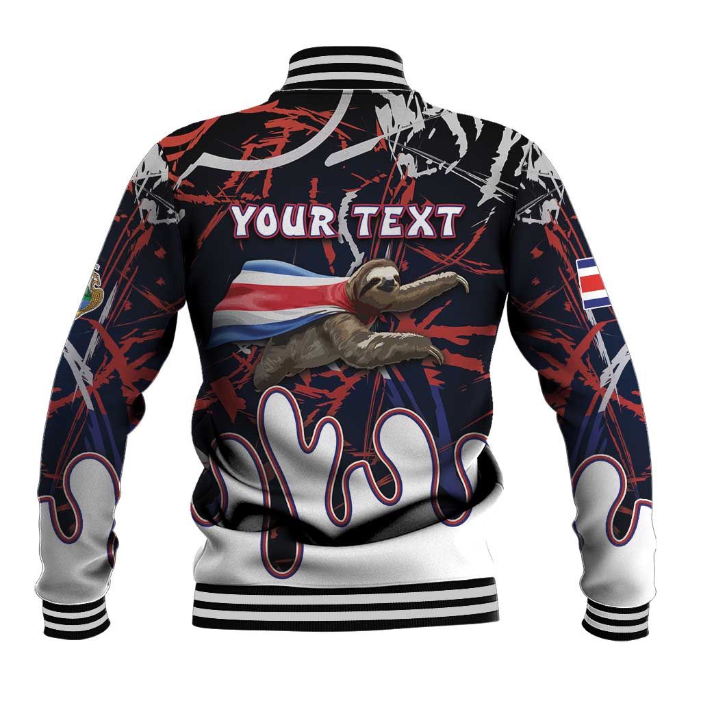 Personalized Costa Rica Baseball Jacket Flying Sloth - Wonder Print Shop