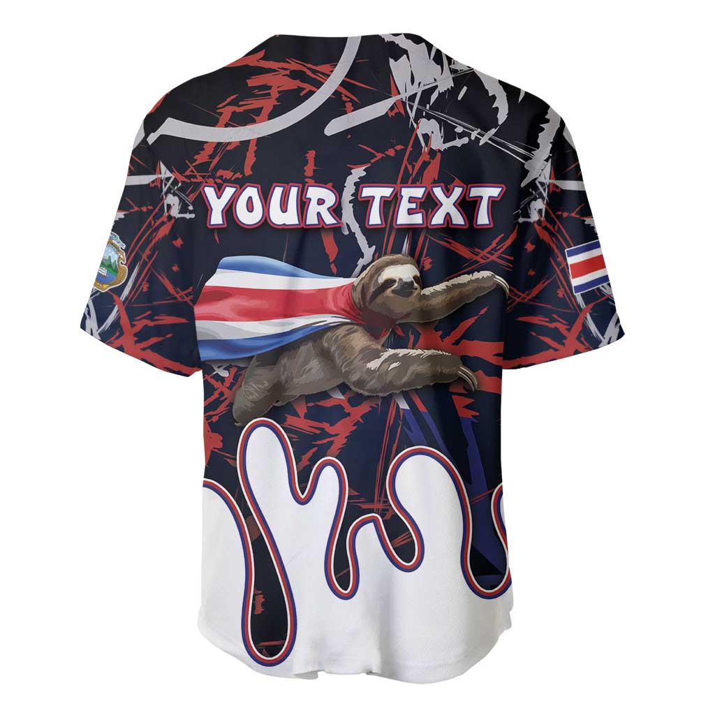 Personalized Costa Rica Baseball Jersey Flying Sloth - Wonder Print Shop