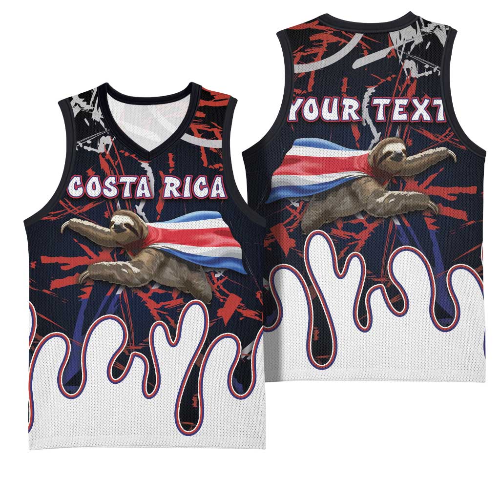 Personalized Costa Rica Basketball Jersey Flying Sloth - Wonder Print Shop