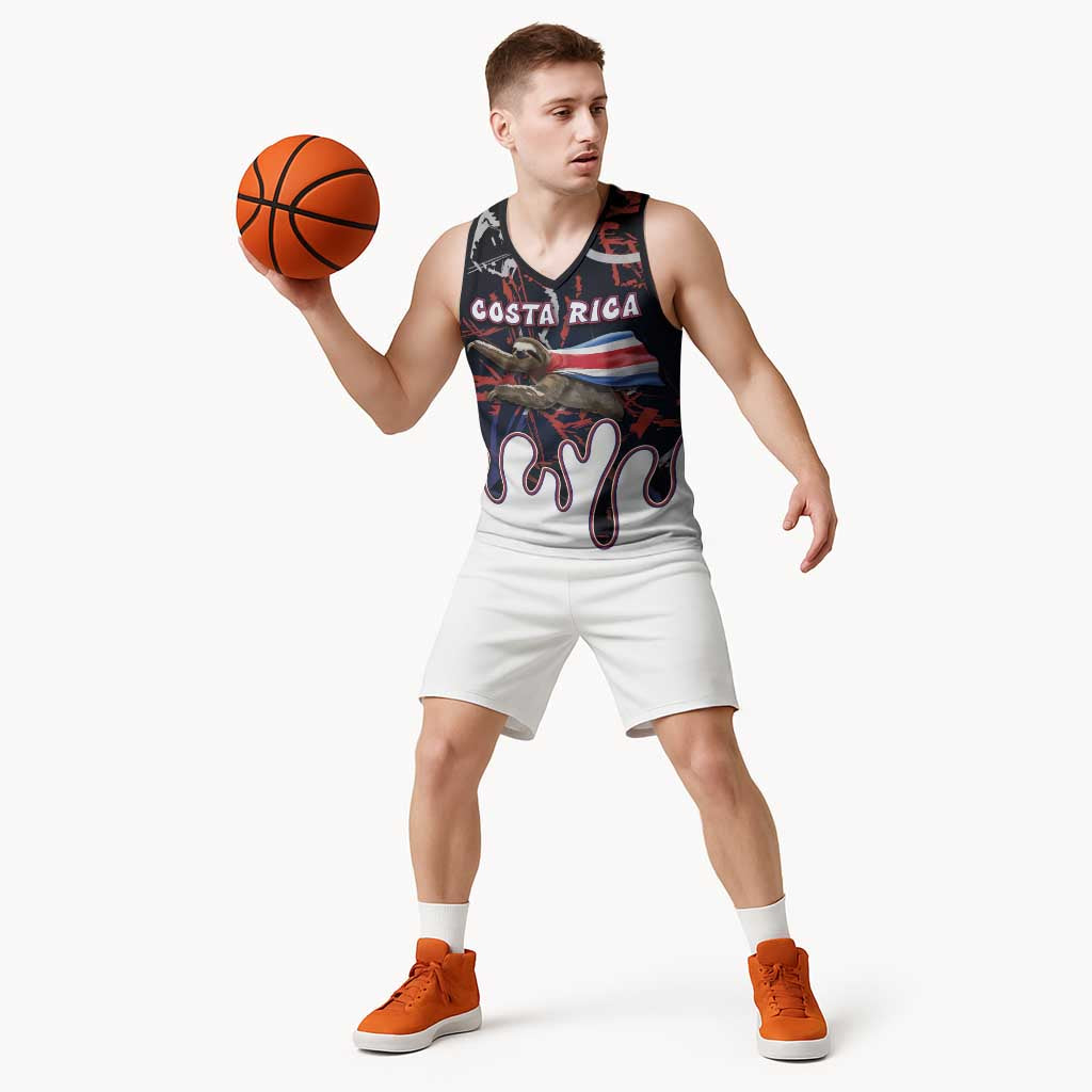 Personalized Costa Rica Basketball Jersey Flying Sloth - Wonder Print Shop