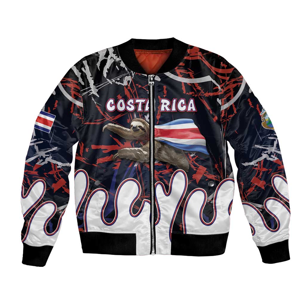 Personalized Costa Rica Bomber Jacket Flying Sloth - Wonder Print Shop