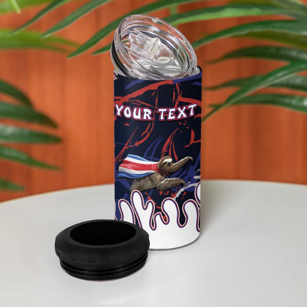 Personalized Costa Rica 4 in 1 Can Cooler Tumbler Flying Sloth - Wonder Print Shop