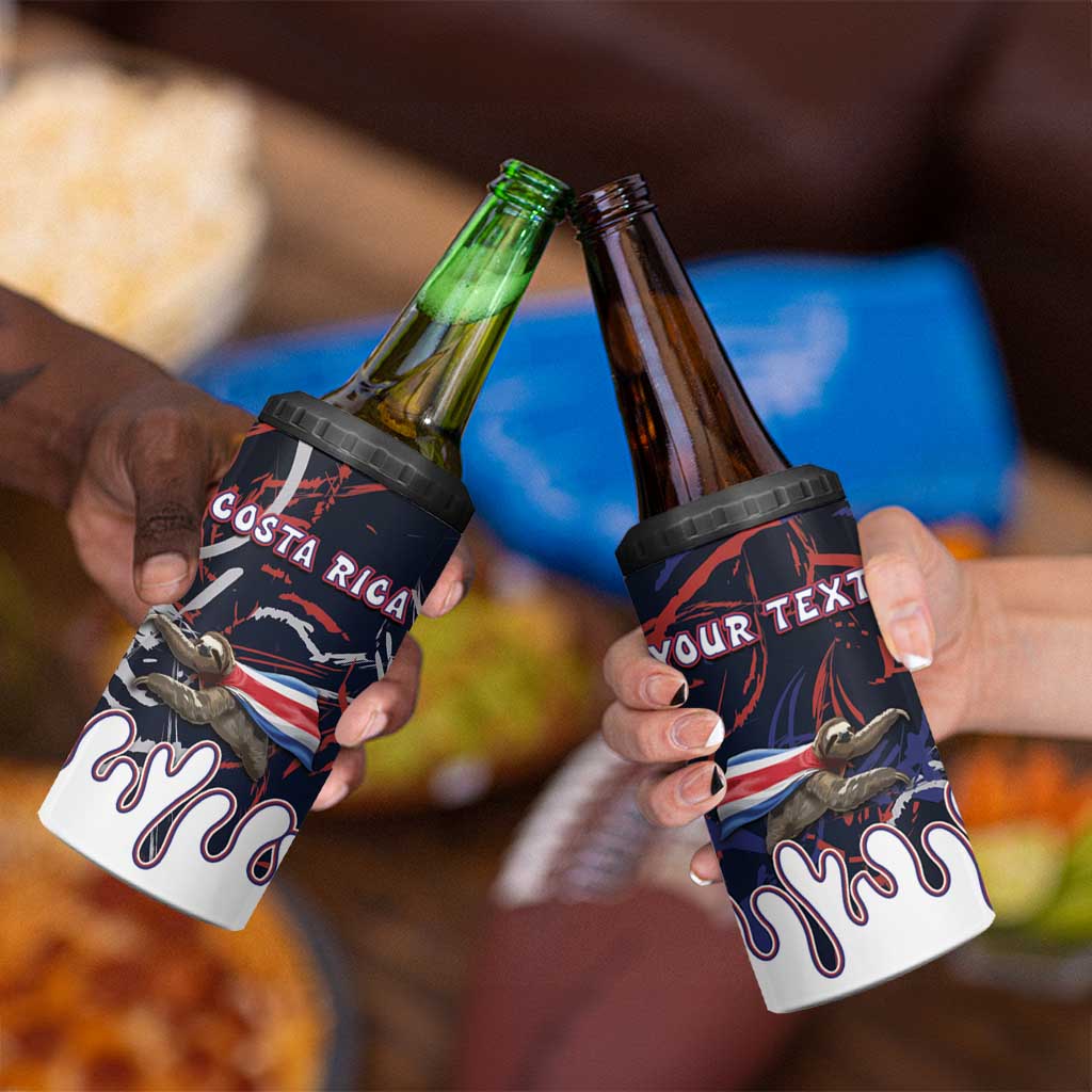 Personalized Costa Rica 4 in 1 Can Cooler Tumbler Flying Sloth - Wonder Print Shop