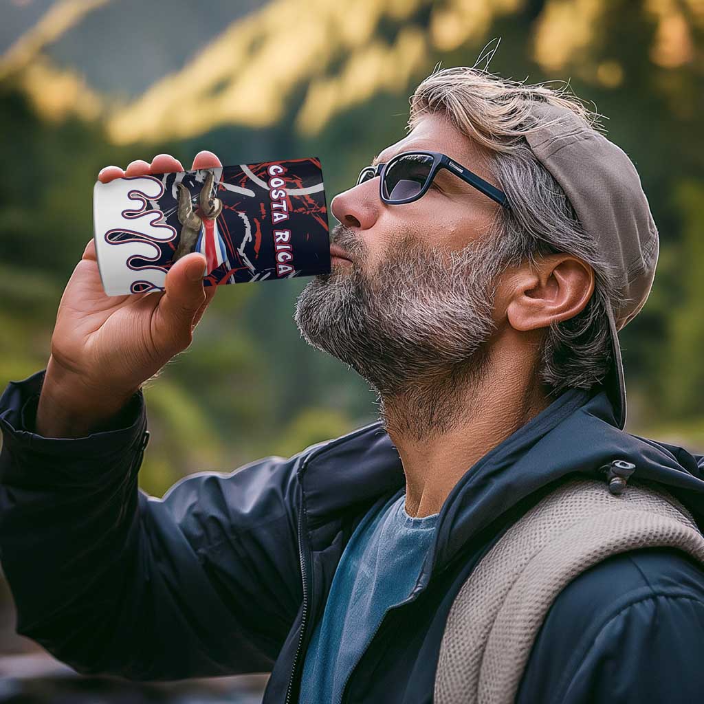 Personalized Costa Rica 4 in 1 Can Cooler Tumbler Flying Sloth - Wonder Print Shop