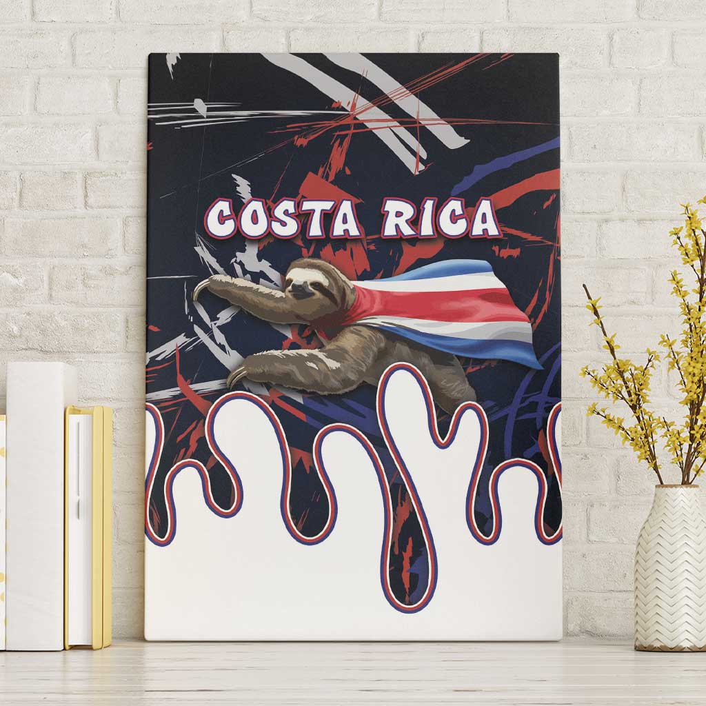Costa Rica Canvas Wall Art Flying Sloth - Wonder Print Shop