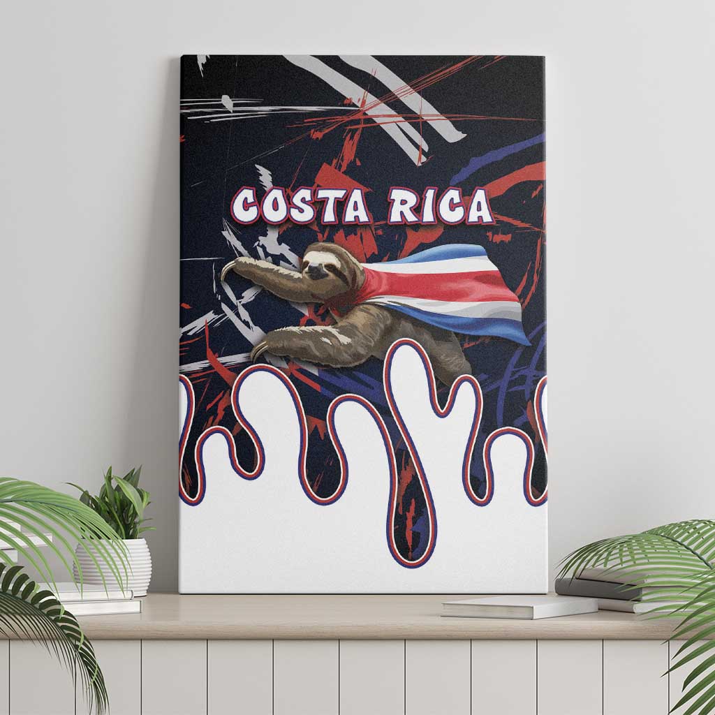 Costa Rica Canvas Wall Art Flying Sloth - Wonder Print Shop