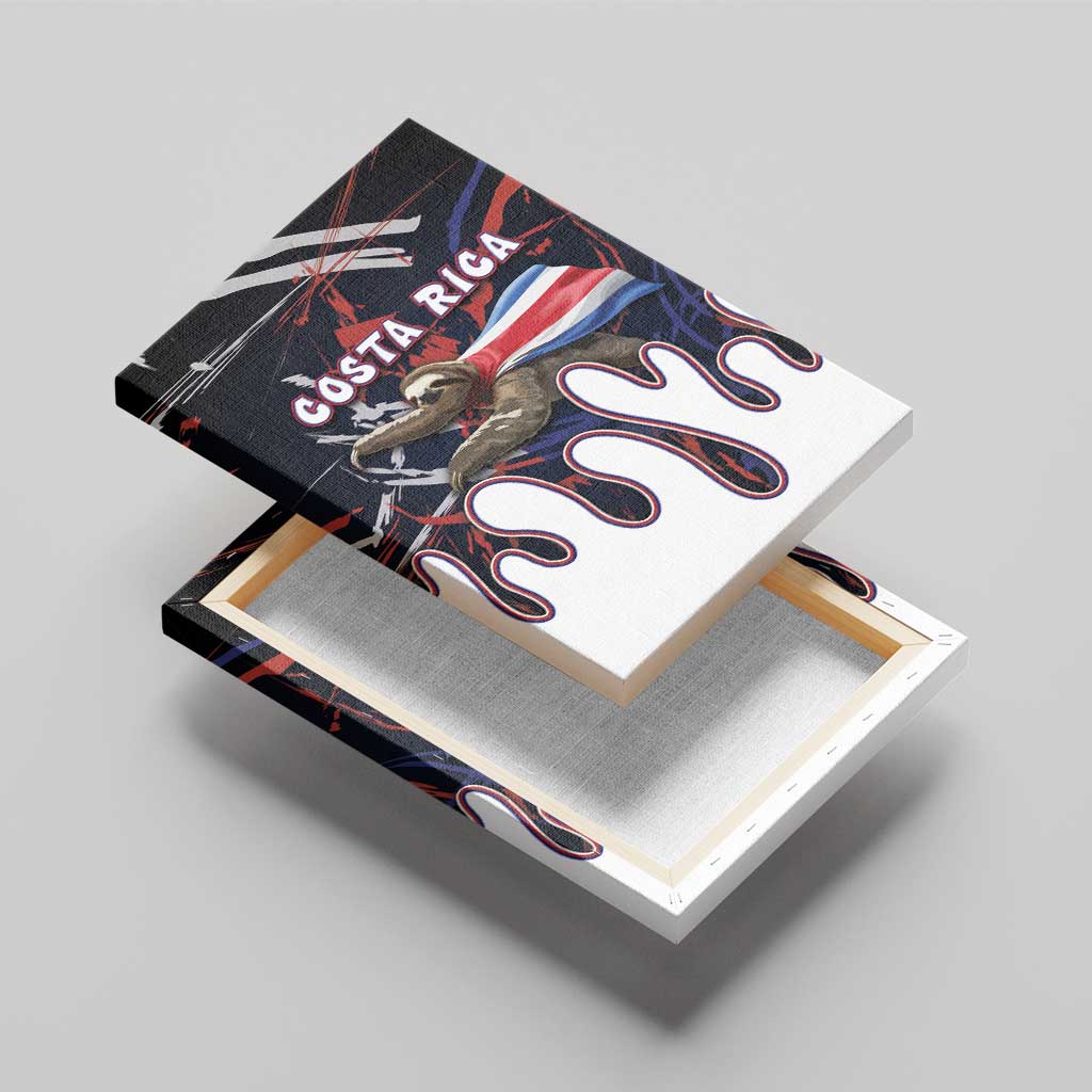 Costa Rica Canvas Wall Art Flying Sloth - Wonder Print Shop