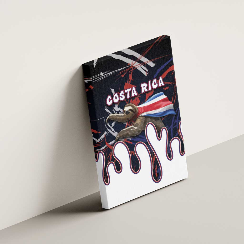 Costa Rica Canvas Wall Art Flying Sloth - Wonder Print Shop