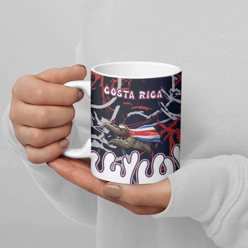 Personalized Costa Rica Ceramic Mug Flying Sloth - Wonder Print Shop