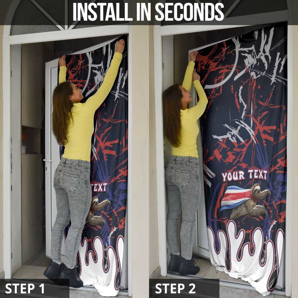 Personalized Costa Rica Door Cover Flying Sloth - Wonder Print Shop