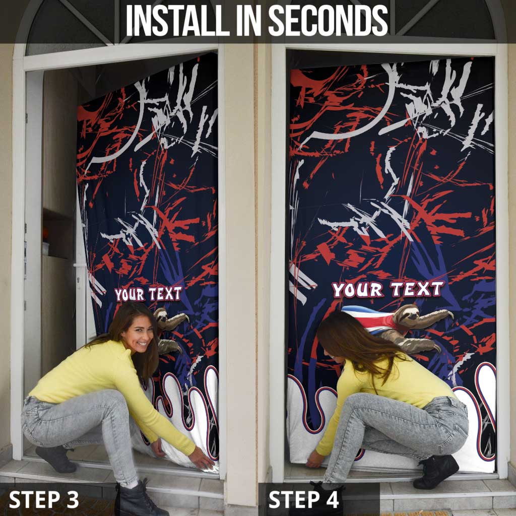 Personalized Costa Rica Door Cover Flying Sloth - Wonder Print Shop