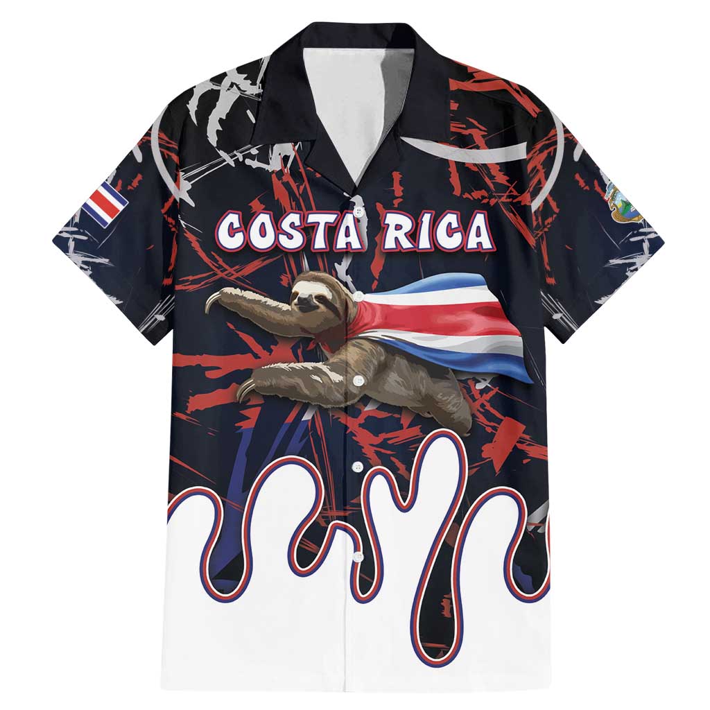 Personalized Costa Rica Family Matching Mermaid Dress and Hawaiian Shirt Flying Sloth - Wonder Print Shop