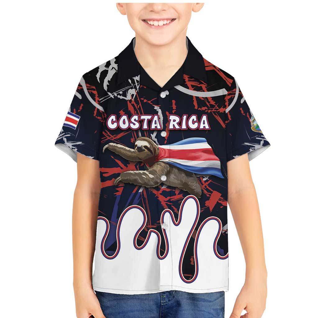 Personalized Costa Rica Family Matching Mermaid Dress and Hawaiian Shirt Flying Sloth - Wonder Print Shop