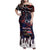 Personalized Costa Rica Family Matching Off Shoulder Maxi Dress and Hawaiian Shirt Flying Sloth - Wonder Print Shop