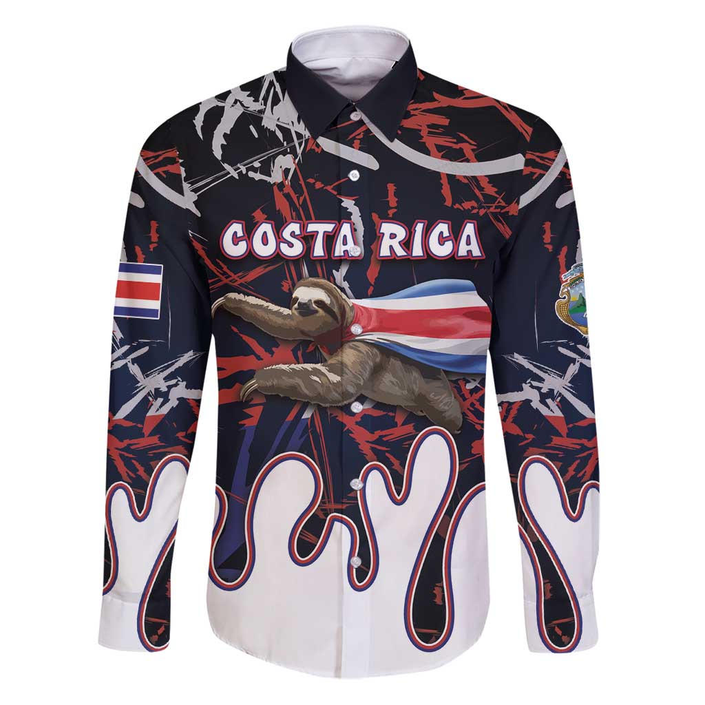 Personalized Costa Rica Family Matching Puletasi and Hawaiian Shirt Flying Sloth - Wonder Print Shop