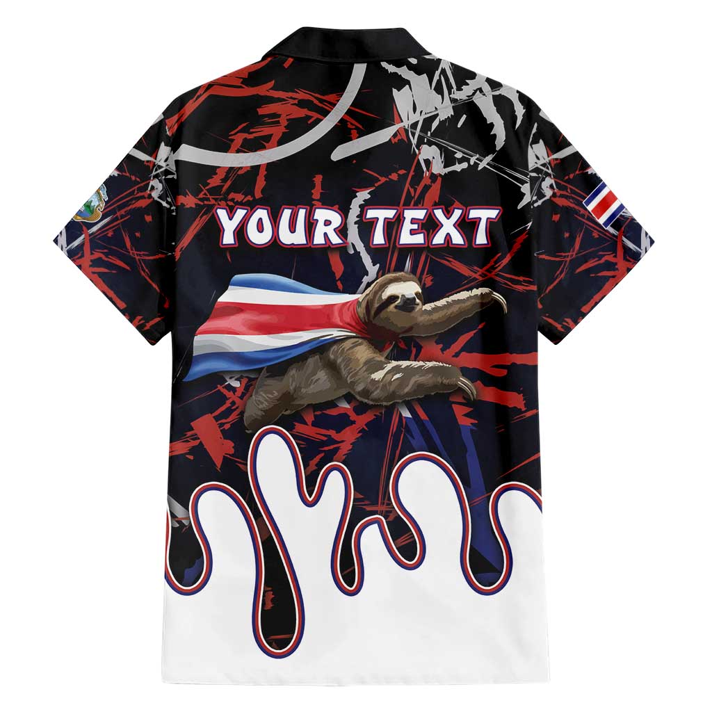 Personalized Costa Rica Hawaiian Shirt Flying Sloth - Wonder Print Shop