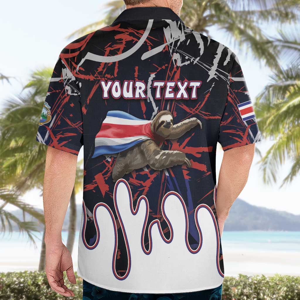 Personalized Costa Rica Hawaiian Shirt Flying Sloth - Wonder Print Shop