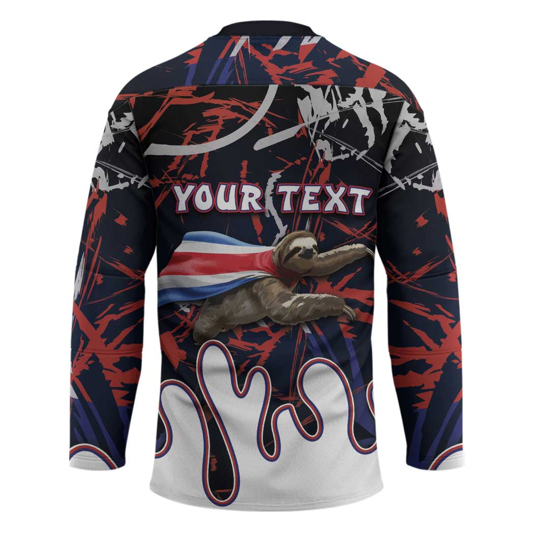 Personalized Costa Rica Hockey Jersey Flying Sloth - Wonder Print Shop