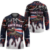 Personalized Costa Rica Hockey Jersey Flying Sloth - Wonder Print Shop