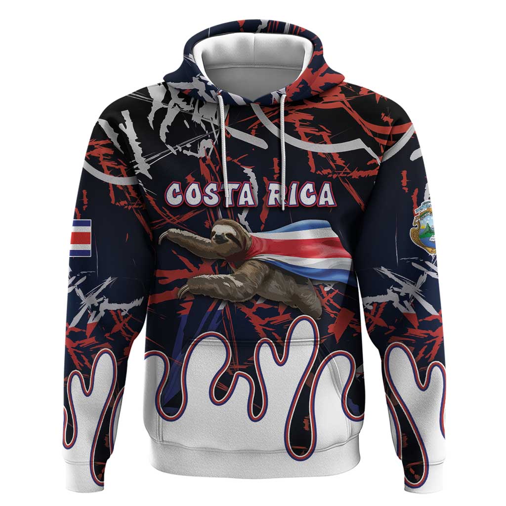 Personalized Costa Rica Hoodie Flying Sloth - Wonder Print Shop