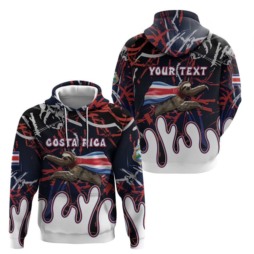Personalized Costa Rica Hoodie Flying Sloth - Wonder Print Shop