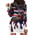 Personalized Costa Rica Hoodie Dress Flying Sloth - Wonder Print Shop