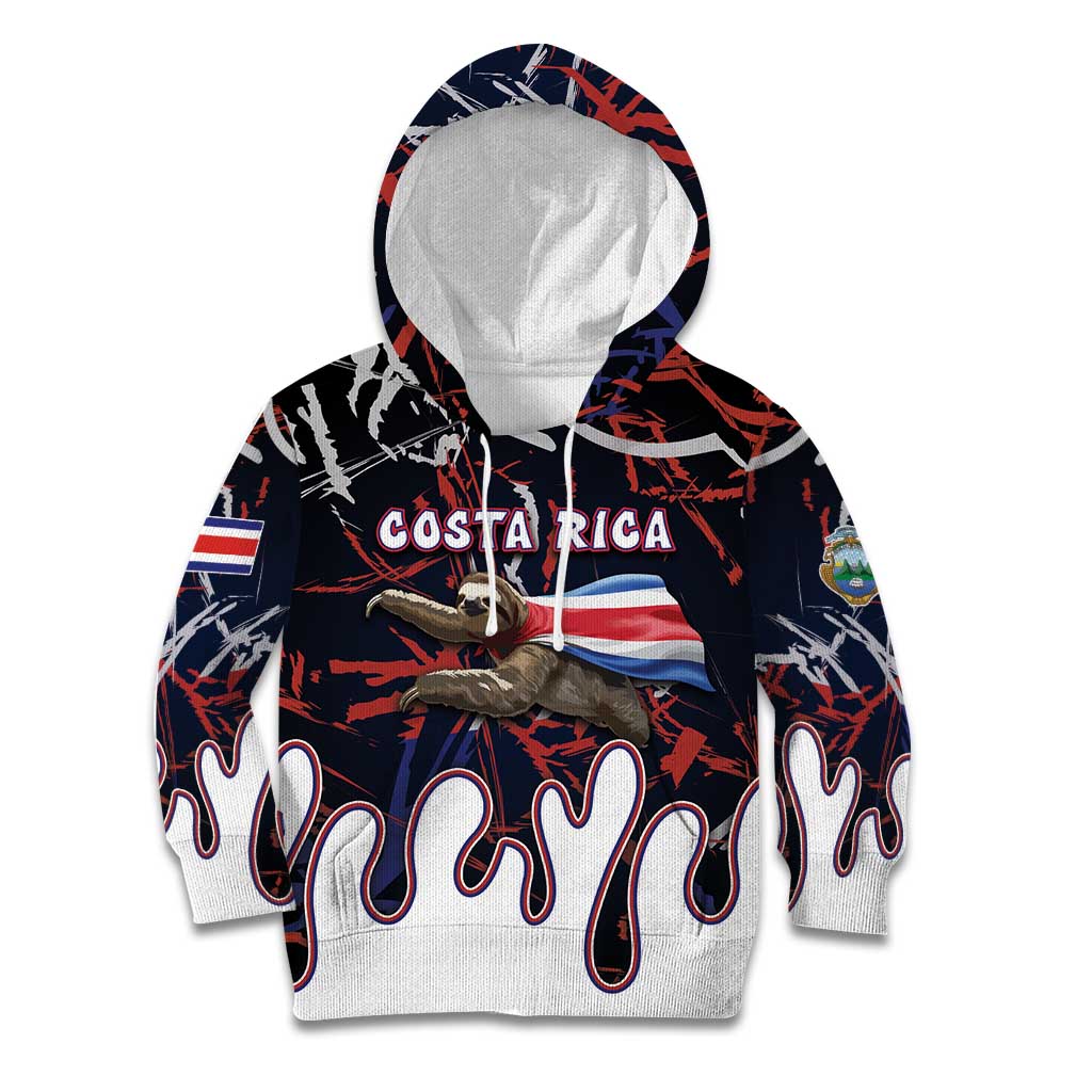 Personalized Costa Rica Kid Hoodie Flying Sloth - Wonder Print Shop