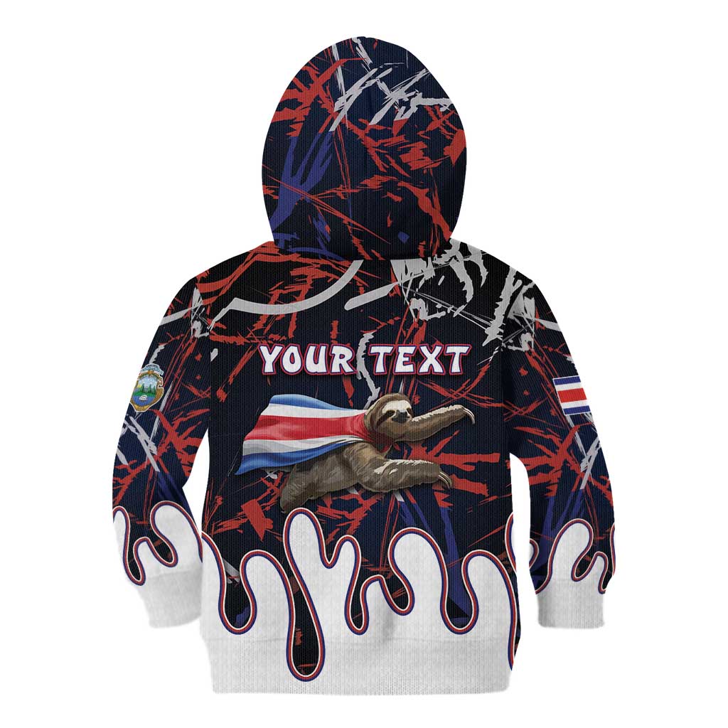 Personalized Costa Rica Kid Hoodie Flying Sloth - Wonder Print Shop