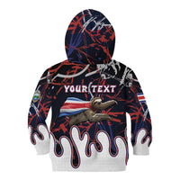 Personalized Costa Rica Kid Hoodie Flying Sloth - Wonder Print Shop