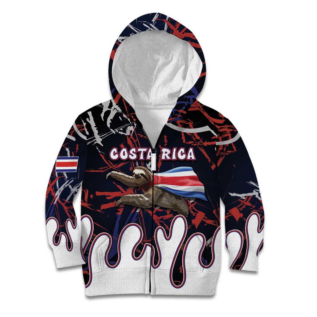 Personalized Costa Rica Kid Hoodie Flying Sloth - Wonder Print Shop