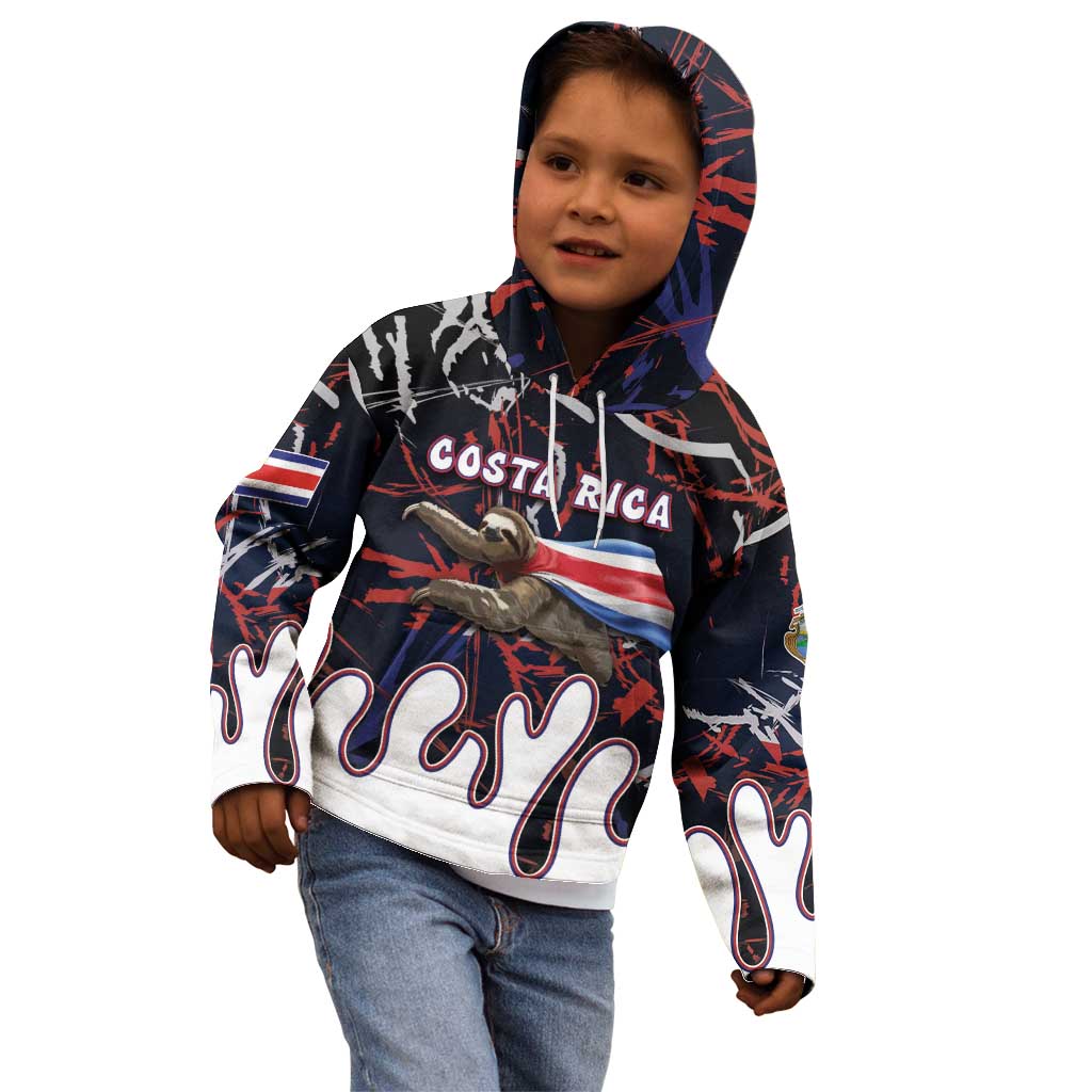 Personalized Costa Rica Kid Hoodie Flying Sloth - Wonder Print Shop