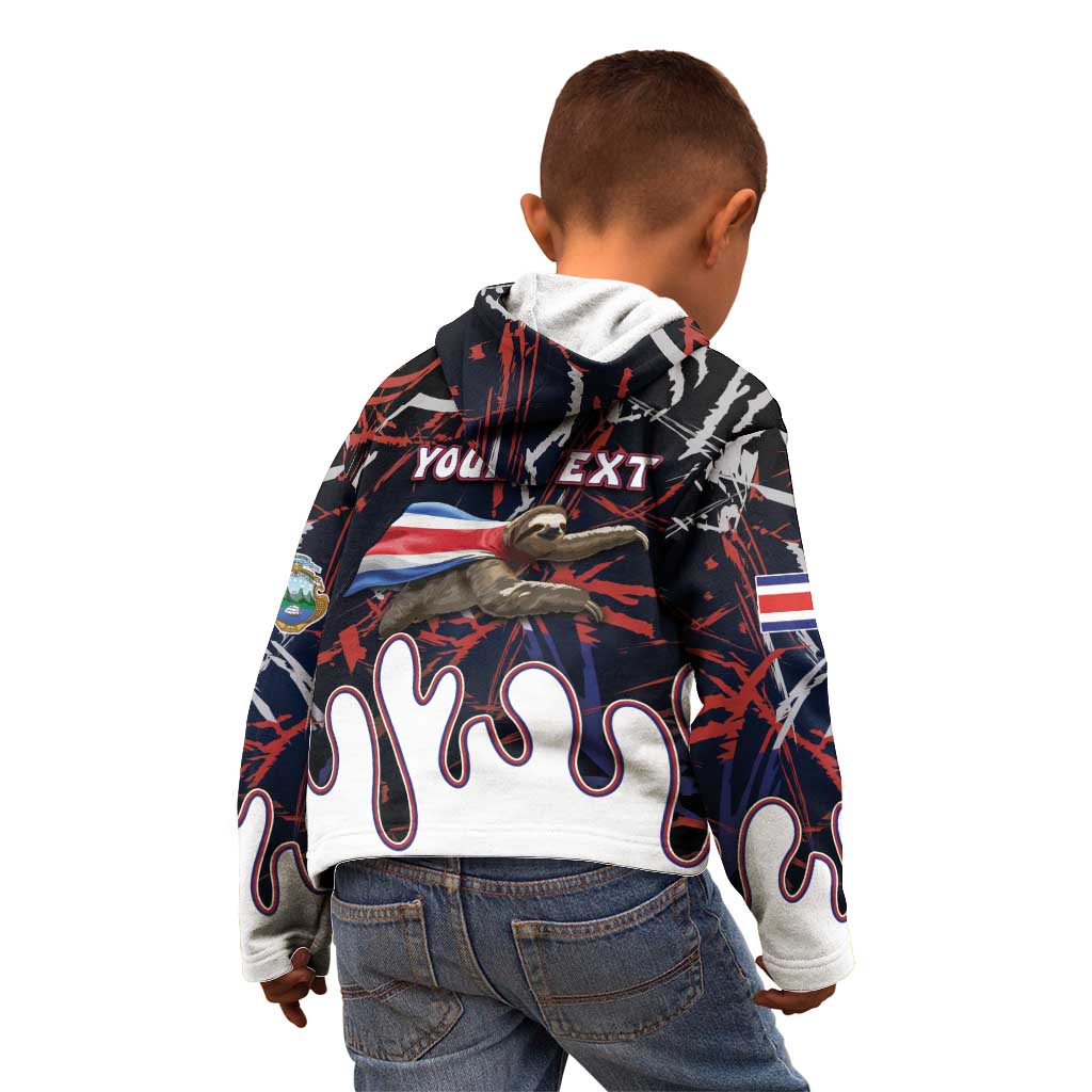 Personalized Costa Rica Kid Hoodie Flying Sloth - Wonder Print Shop