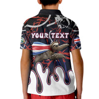 Personalized Costa Rica Kid Polo Shirt Flying Sloth - Wonder Print Shop