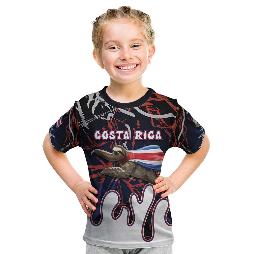 Personalized Costa Rica Kid T Shirt Flying Sloth - Wonder Print Shop