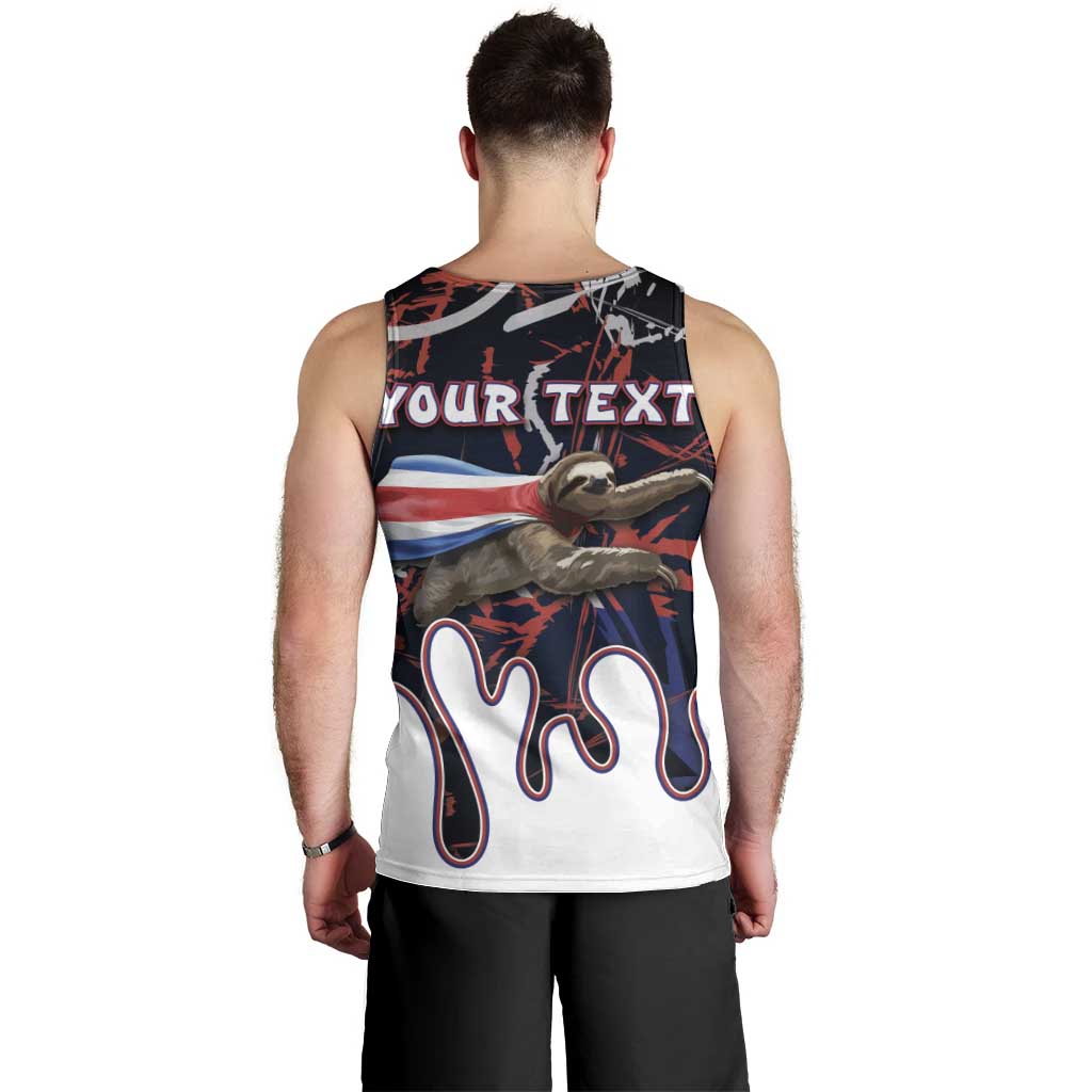 Personalized Costa Rica Men Tank Top Flying Sloth - Wonder Print Shop