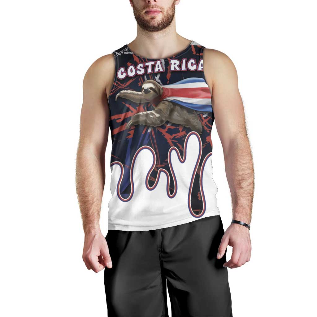 Personalized Costa Rica Men Tank Top Flying Sloth - Wonder Print Shop